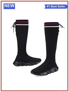 Knee High Boots High Top Slip-On Sock Sneakers Comfortable